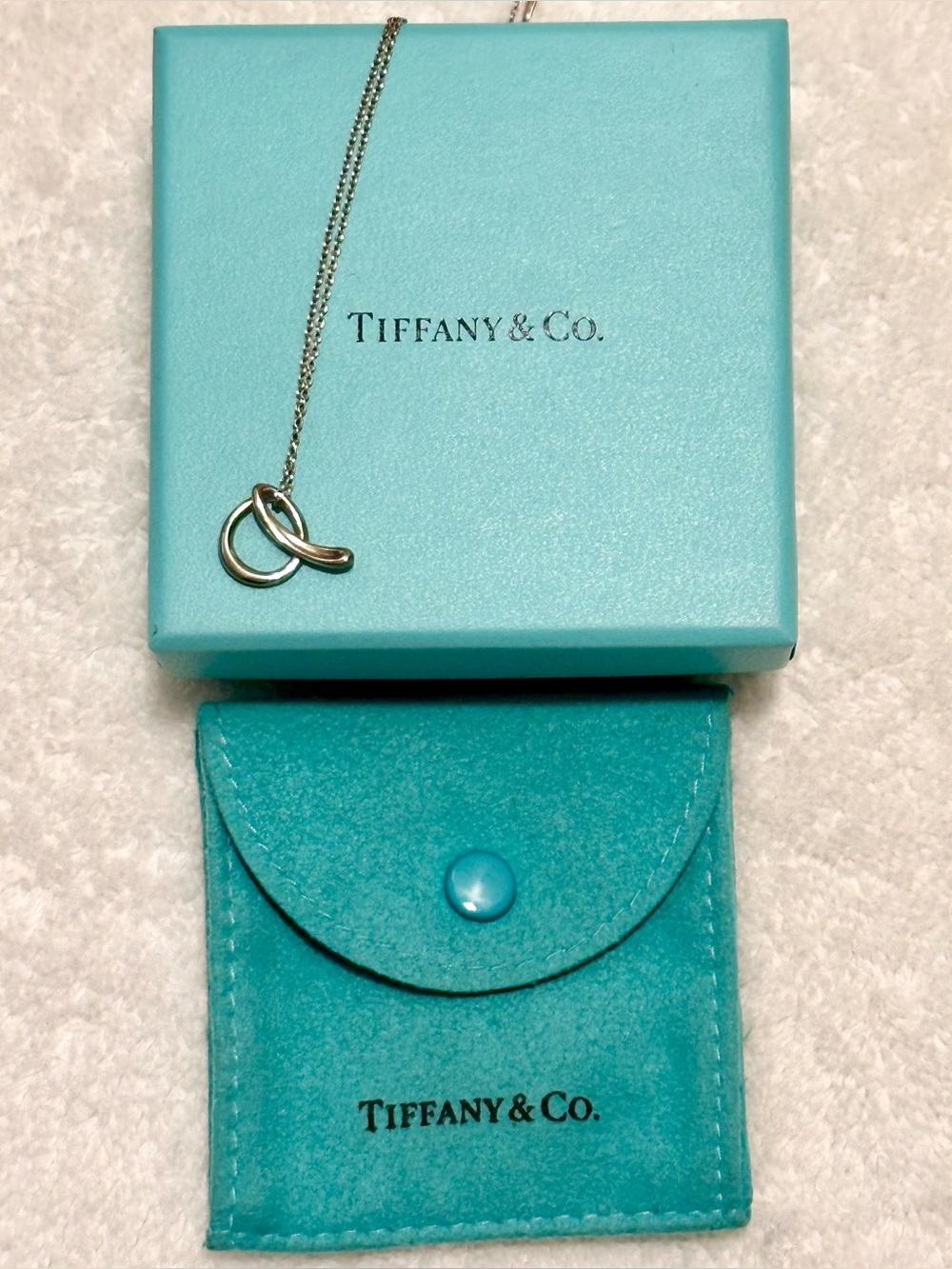 Tiffany & Co. Sterling Silver Alphabet Letter A Pendant 16” Necklace